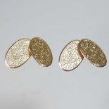 A pair of 9 carat gold cufflinks