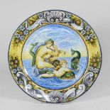 An Italian maiolica plate