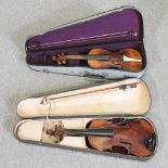 A violin and bow