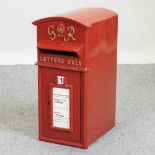A reproduction red GPO postbox