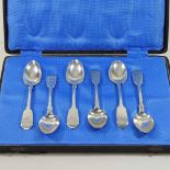 A matched set of six Victorian silver teaspoons