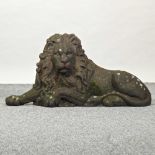 A large 19th century cast iron doorstop, in the form of a lion