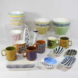 A collection of Hornsea and other pottery