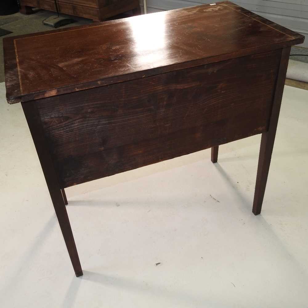 A 19th century mahogany and crossbanded lowboy - Image 8 of 10