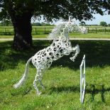 DAY TWO - Tim Fogden*ARR , contemporary, a large sculpture of a horse jumping