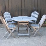 A teak garden table