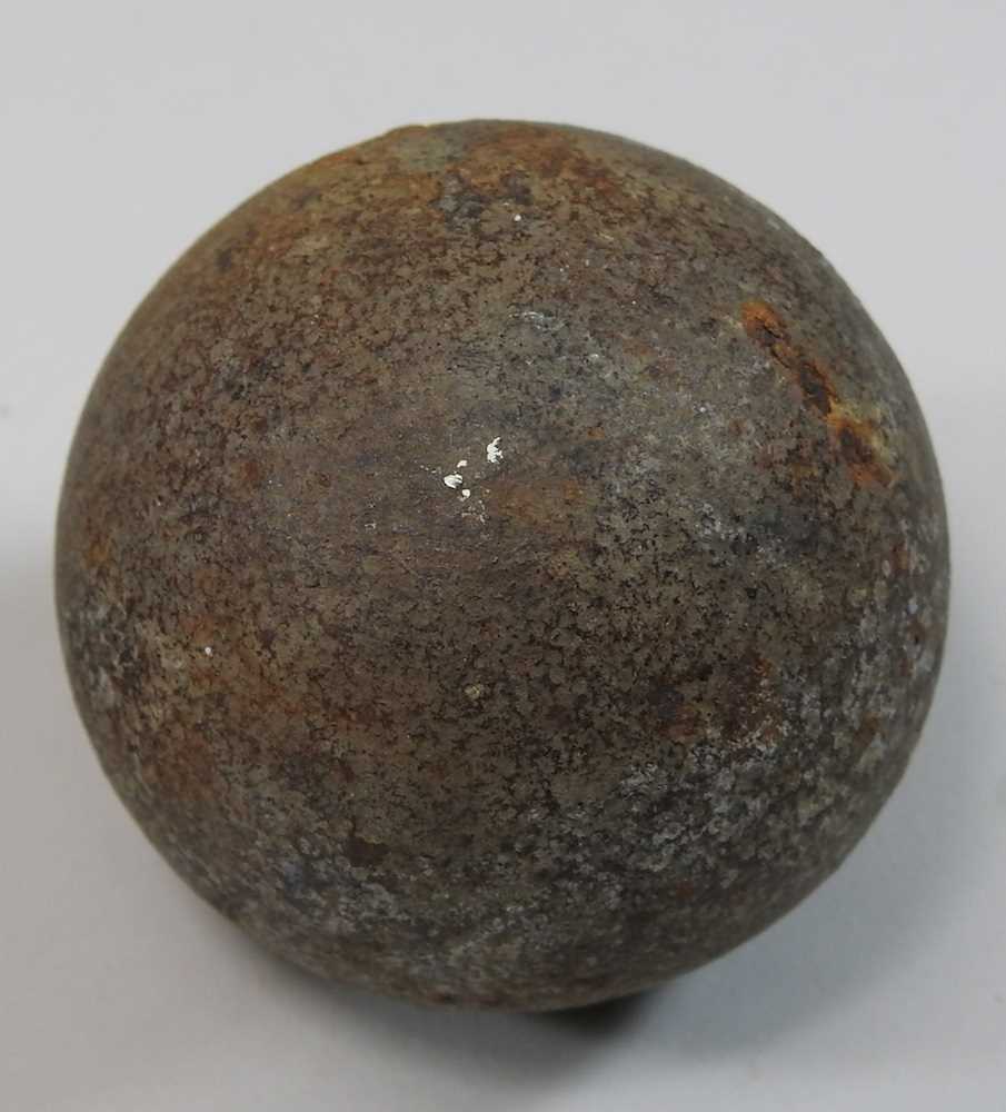 Two antique iron cannonballs - Image 4 of 4