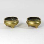 A pair of Chinese bronze censers
