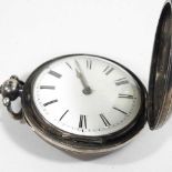 A Victorian silver cased full hunter pocket watch