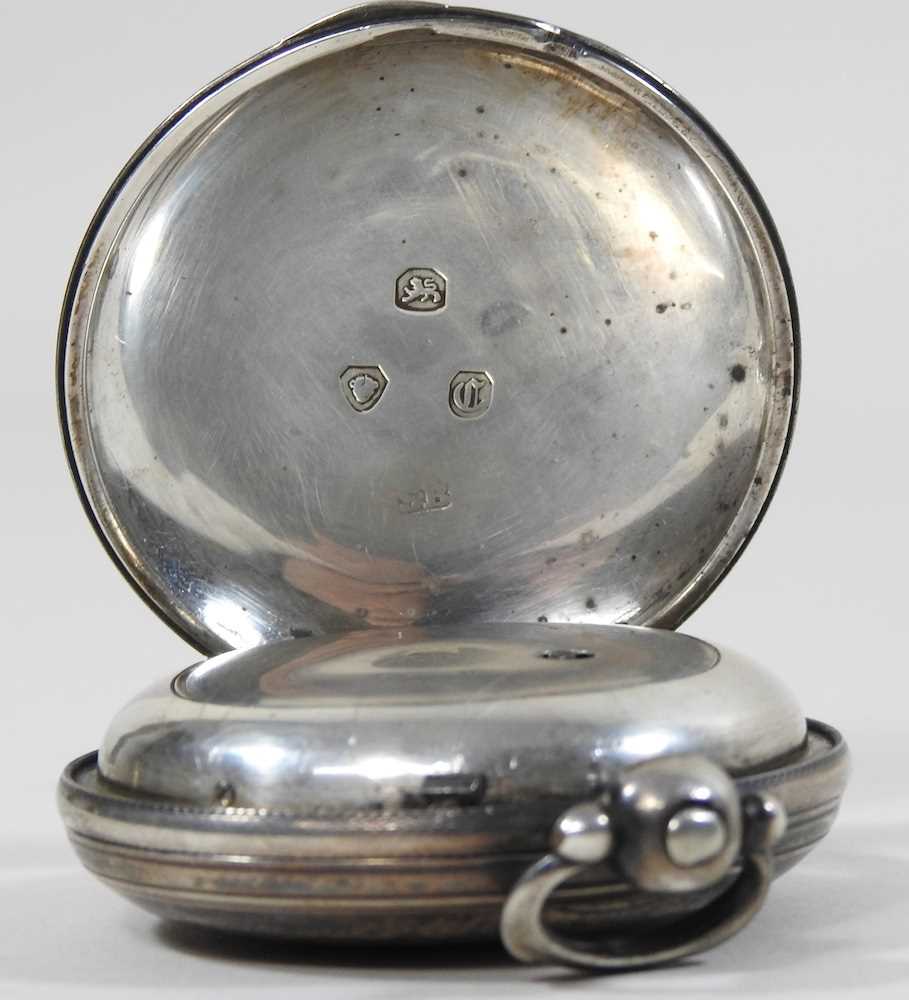 A Victorian silver cased full hunter pocket watch - Image 8 of 8