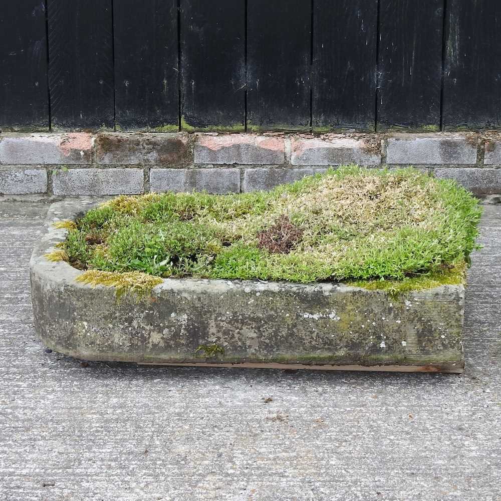 A carved stone sink