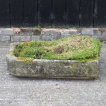 A carved stone sink