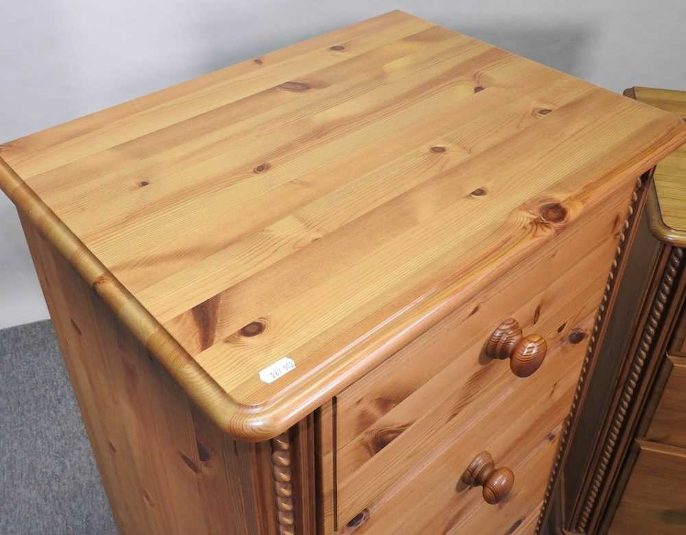 A pine chest of drawers, together with a narrow chest of drawers - Image 5 of 13