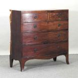 A 19th century mahogany bow front chest