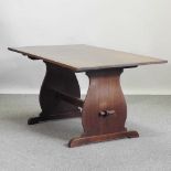 An early 20th century Jamaican hardwood hand made refectory dining table