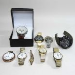 A collection of nine various vintage wristwatches