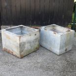 A galvanised water tank