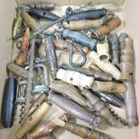 A collection of mainly 19th century corkscrews