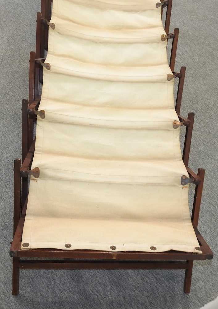 An early 20th century folding campaign bed - Image 5 of 8