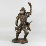 A 20th century bronzed figure of a Japanese warrior