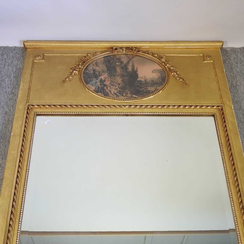 A late 19th century French gilt framed wall mirror - Image 3 of 8