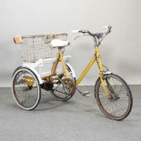A Pashley Picador 1970's yellow tricycle