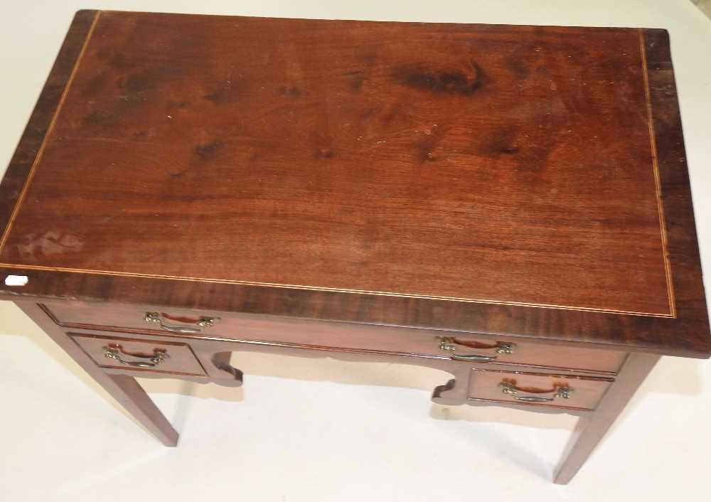 A 19th century mahogany and crossbanded lowboy - Image 5 of 10