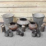 A metal cooking pot,