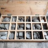 A large collection of antique metal pastry and confectionery moulds
