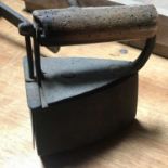 A rare 19th century cast iron box iron