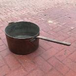 A large Victorian copper cooking pan