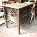 A late 19th century wooden hand washing machine