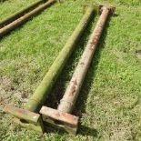 A pair of 19th century cast iron pillars