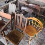 A collection of nine various 19th century chairs