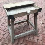 A 19th century wooden food preparation table