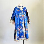 A 20th century Chinese blue silk robe