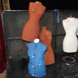 Three dress maker's dummies