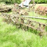 A tractor mounted sugar beet hoe