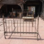 A Victorian brass double bedstead