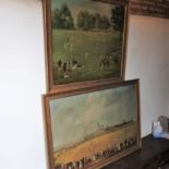 Two prints of cricket matches