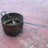 A large Victorian copper cooking pan