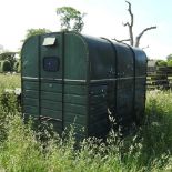 Plus VAT - A green horse box pony trailer