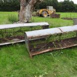 A Ritchie galvanised sheep feeder