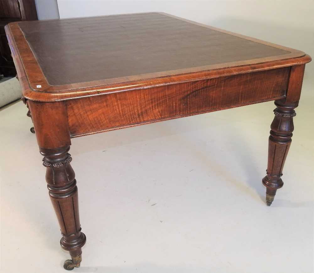 A William IV walnut partners writing table - Image 6 of 10