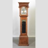 A modern bespoke made oak cased longcase clock