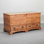 A 19th century stripped pine mule chest