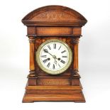 A 19th century walnut cased bracket clock