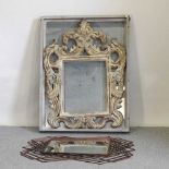 A large antique style wall mirror