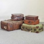 A pair of early 20th century trunks
