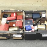A collection of watch boxes and cases